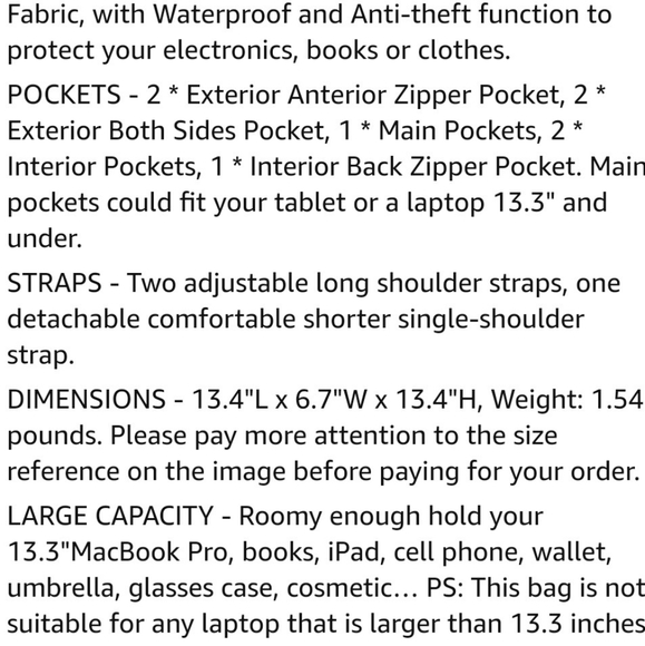 Black anti-theft backpack - Picture 7 of 7